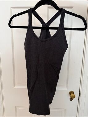 lululemon athletica Black Ribbed Racerback Tank